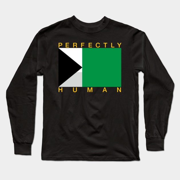 Perfectly Human - Demiromantic Pride Flag Long Sleeve T-Shirt by OutPsyder